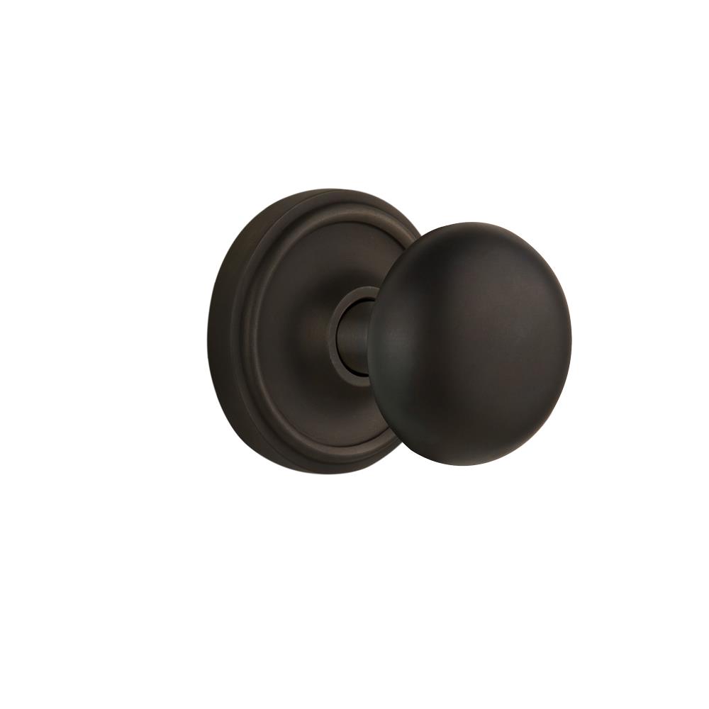 Nostalgic Warehouse CLANYK Mortise Classic Rosette with New York Knob in Oil